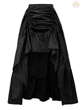 Women's Renaissance Pirate Skirt Gothic Steampunk Victorian High-Low A-Line